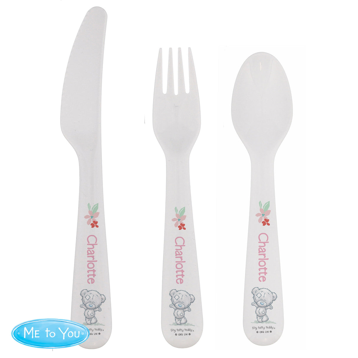 Personalised Tiny Tatty Teddy Woodland Animal Cutlery Set - Shop Cutlery Sets At Gift Moments - 5
