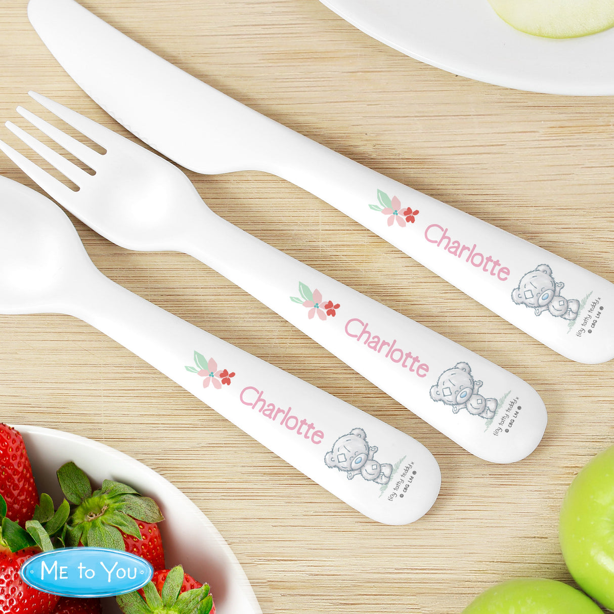 Personalised Tiny Tatty Teddy Woodland Animal Cutlery Set - Shop Cutlery Sets At Gift Moments - 4