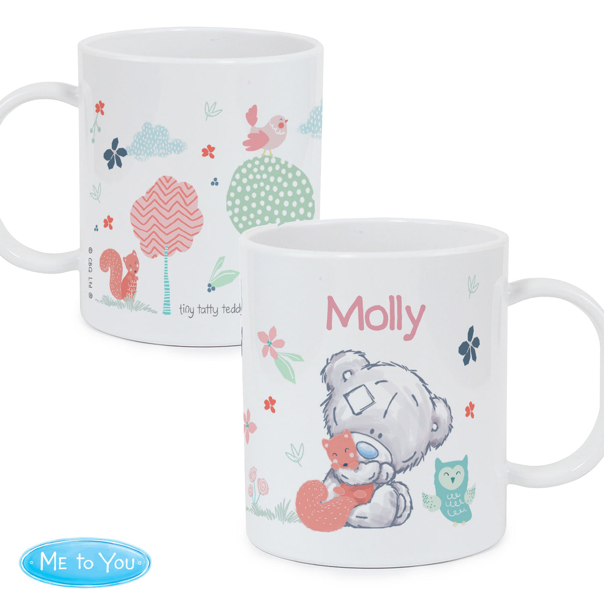 Personalised Tiny Tatty Teddy Woodland Animal Mug - Shop Plastic Mugs At Gift Moments - 4