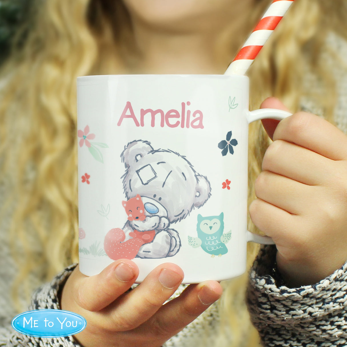Personalised Tiny Tatty Teddy Woodland Animal Mug - Shop Plastic Mugs At Gift Moments - 3