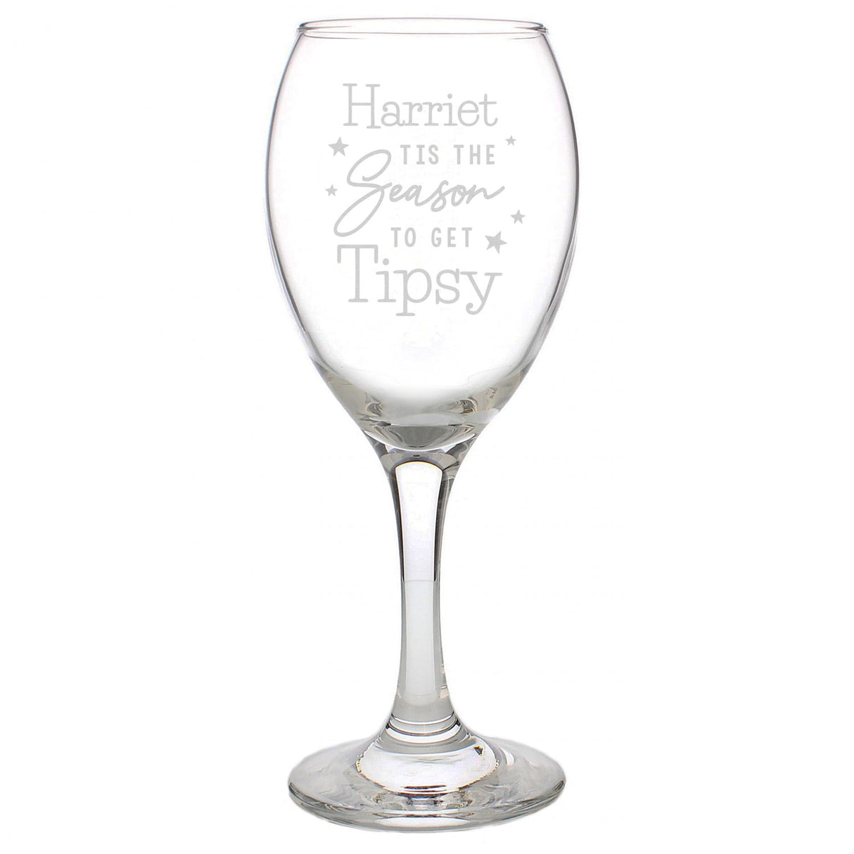 Personalised Tis The Season To Get Tipsy Season Wine Glass: 4 - Wine Glasses By Gift Moments