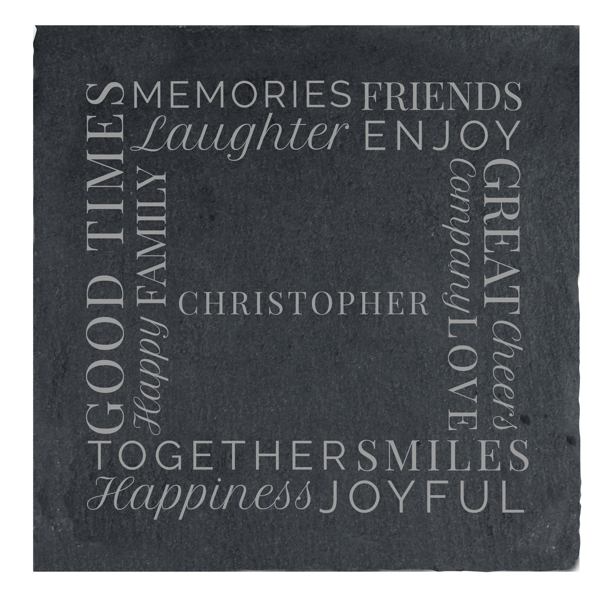 Personalised ’Together’ Single Slate Coaster: 3 - Coasters By Gift Moments