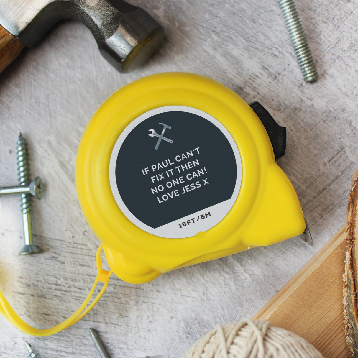 Personalised Tools Tape Measure: 3 - Tools & Storage By Gift Moments