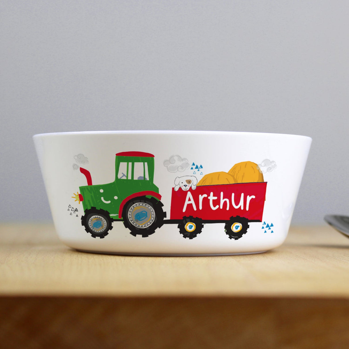 Personalised Tractor Plastic Bowl: 3 - Tableware By Gift Moments