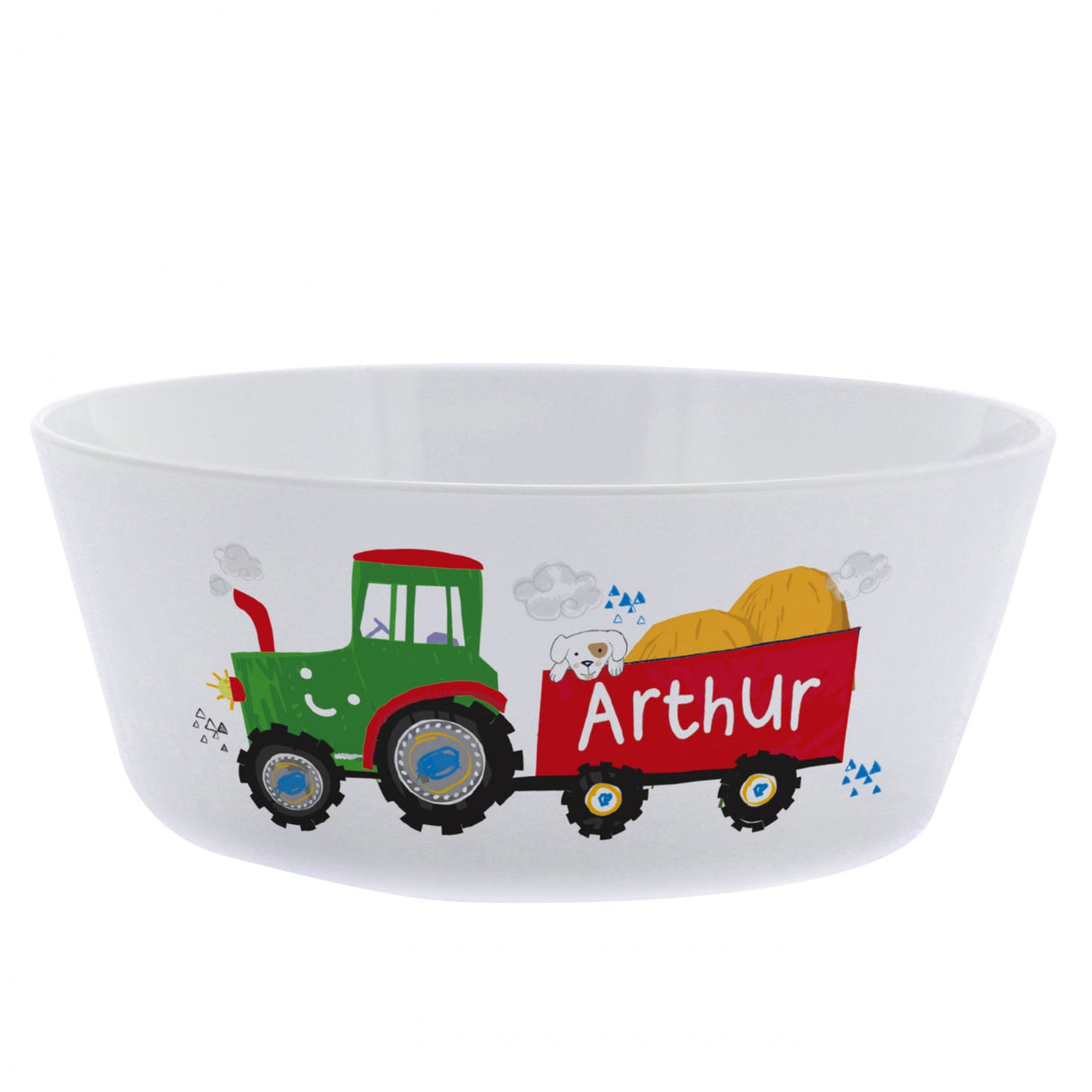Personalised Tractor Plastic Bowl: 4 - Tableware By Gift Moments