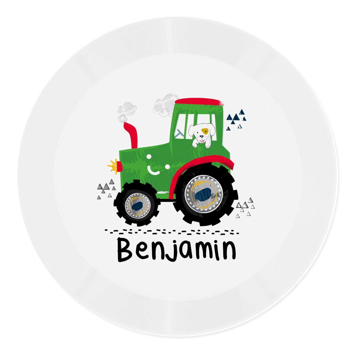 Personalised Tractor Plastic Plate: 3 - Tableware By Gift Moments