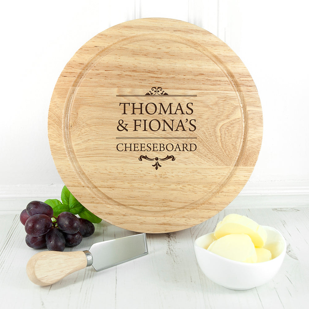 Personalised Traditional Couple’s Cheese Set: 3 - Cheese Boards By Gift Moments