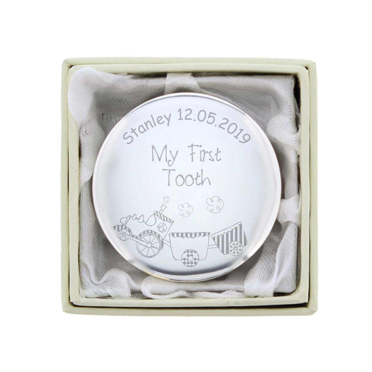 Personalised Train My First Tooth Trinket Box - Shop Trinket Boxes At Gift Moments - 3
