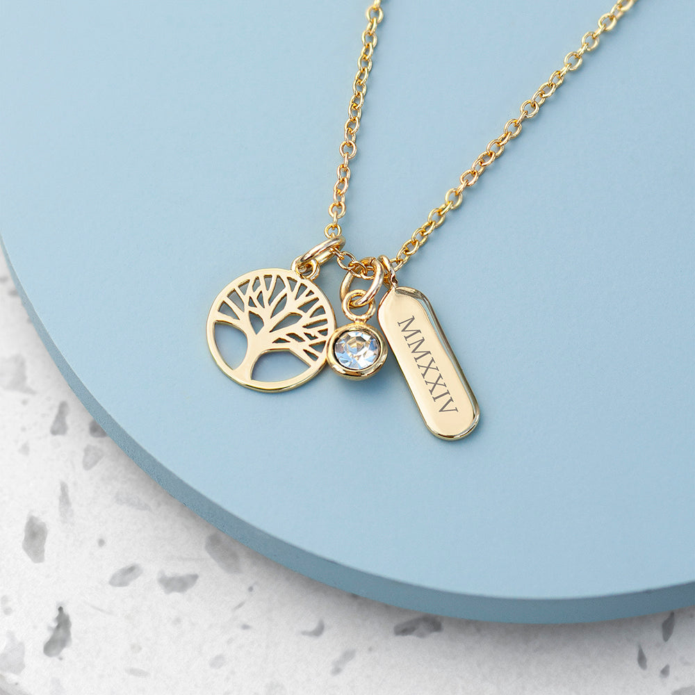 Personalised Tree of Life Charms Necklace: 2 - Necklaces By Gift Moments