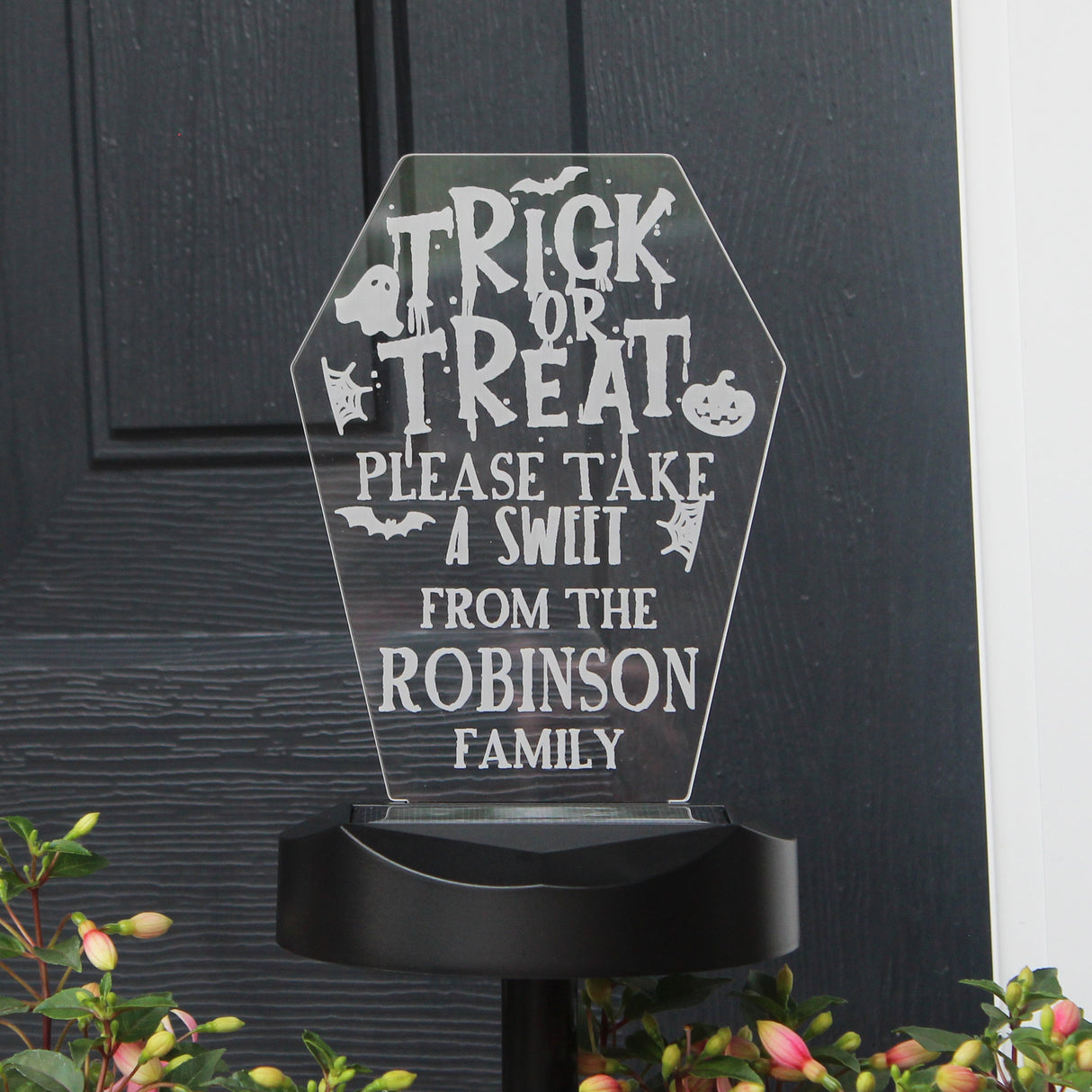 Personalised Trick or Treat Halloween Solar Light: 2 - Solar Lights By Gift Moments
