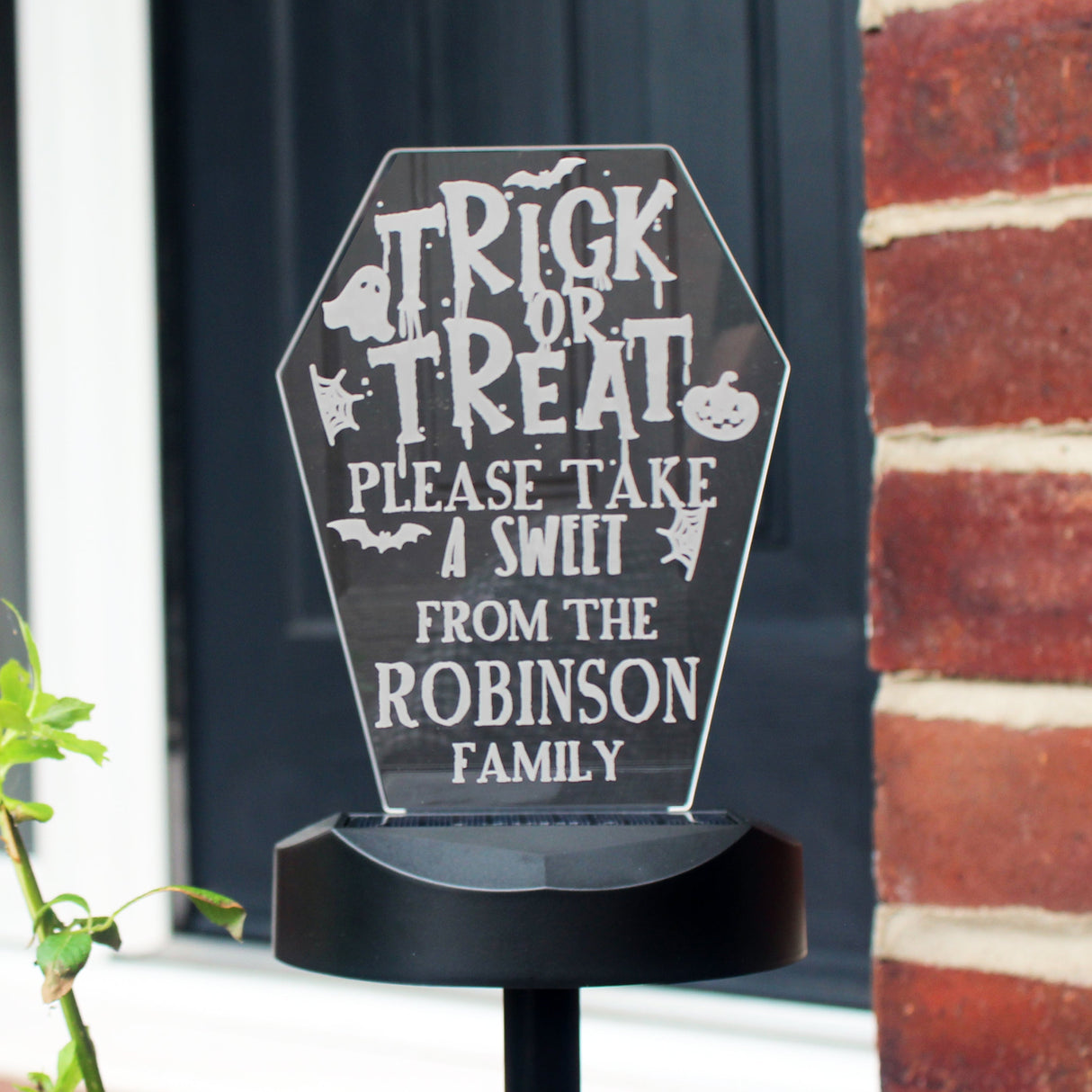 Personalised Trick or Treat Halloween Solar Light: 7 - Solar Lights By Gift Moments