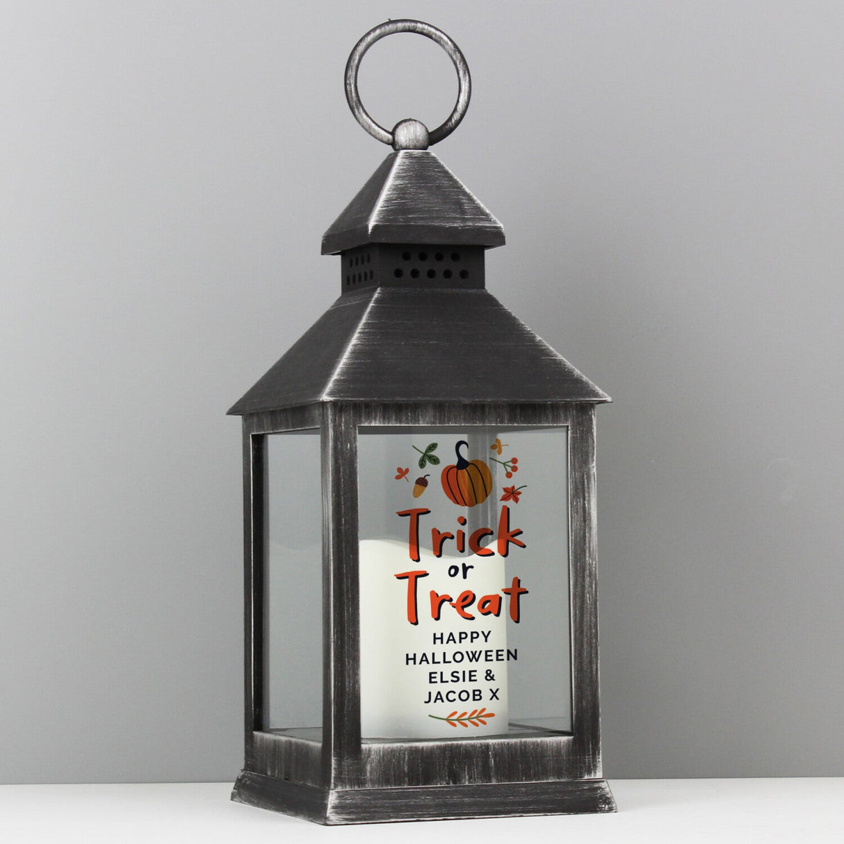 Personalised Trick or Treat Lantern: 2 - LED Lighting By Gift Moments