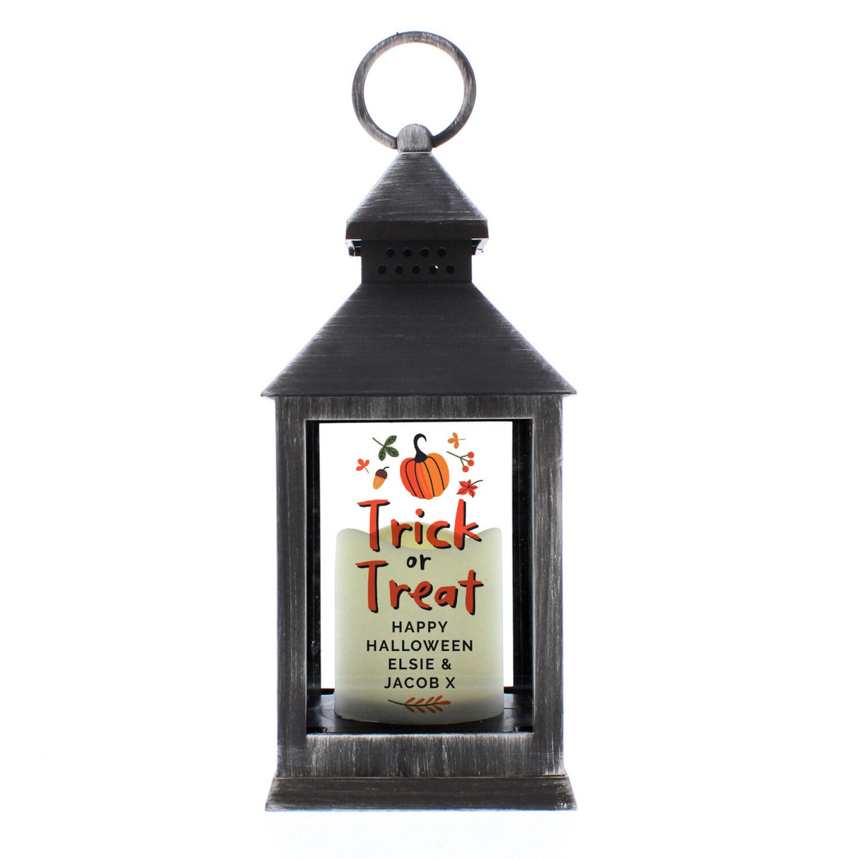 Personalised Trick or Treat Lantern: 4 - LED Lighting By Gift Moments