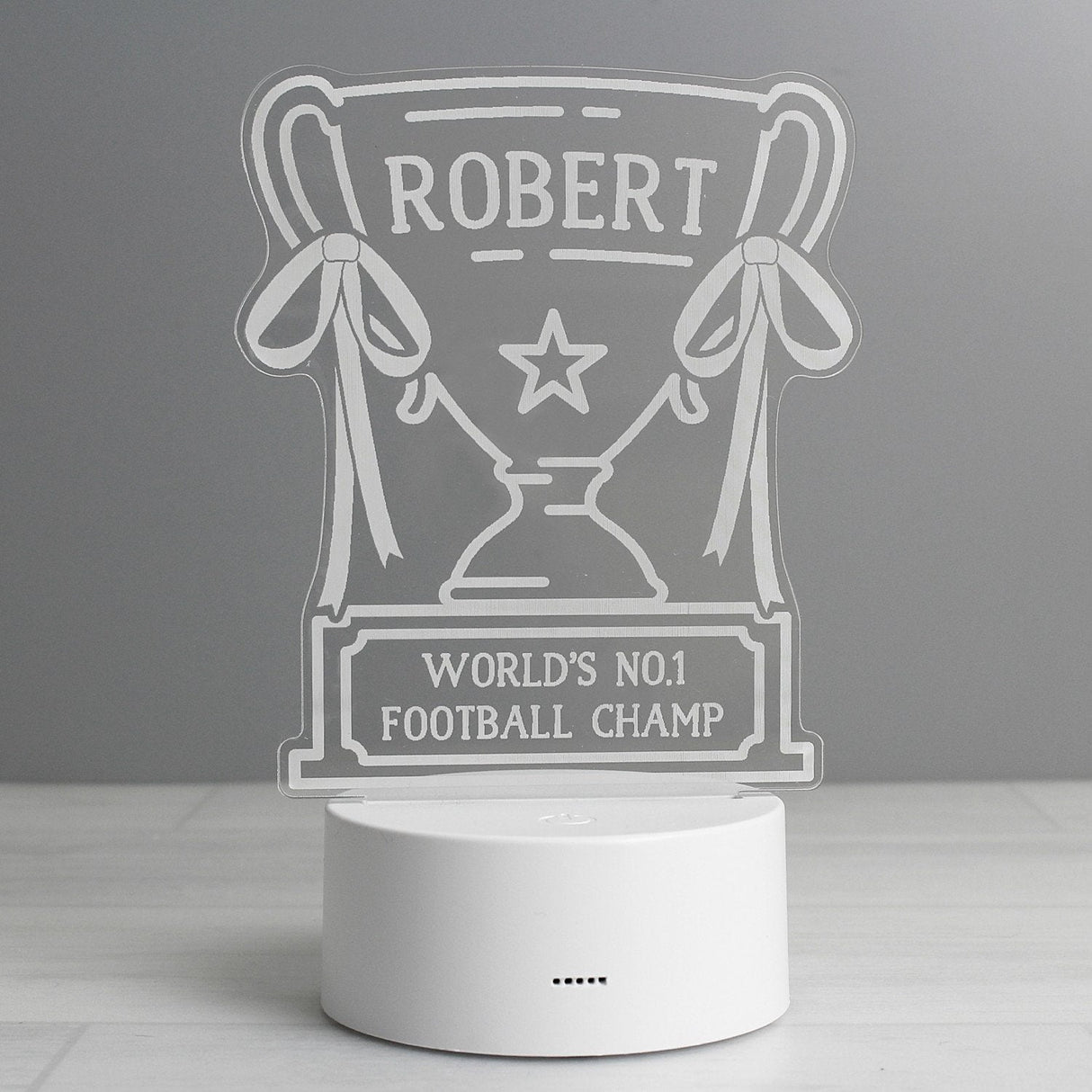 Personalised Trophy LED Colour Changing Night Light: 7 - LED Lighting By Gift Moments