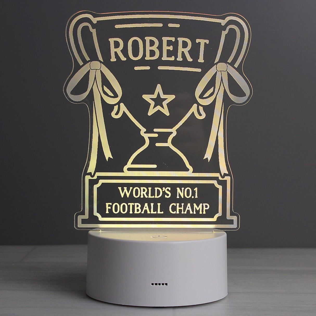 Personalised Trophy LED Colour Changing Night Light: 2 - LED Lighting By Gift Moments