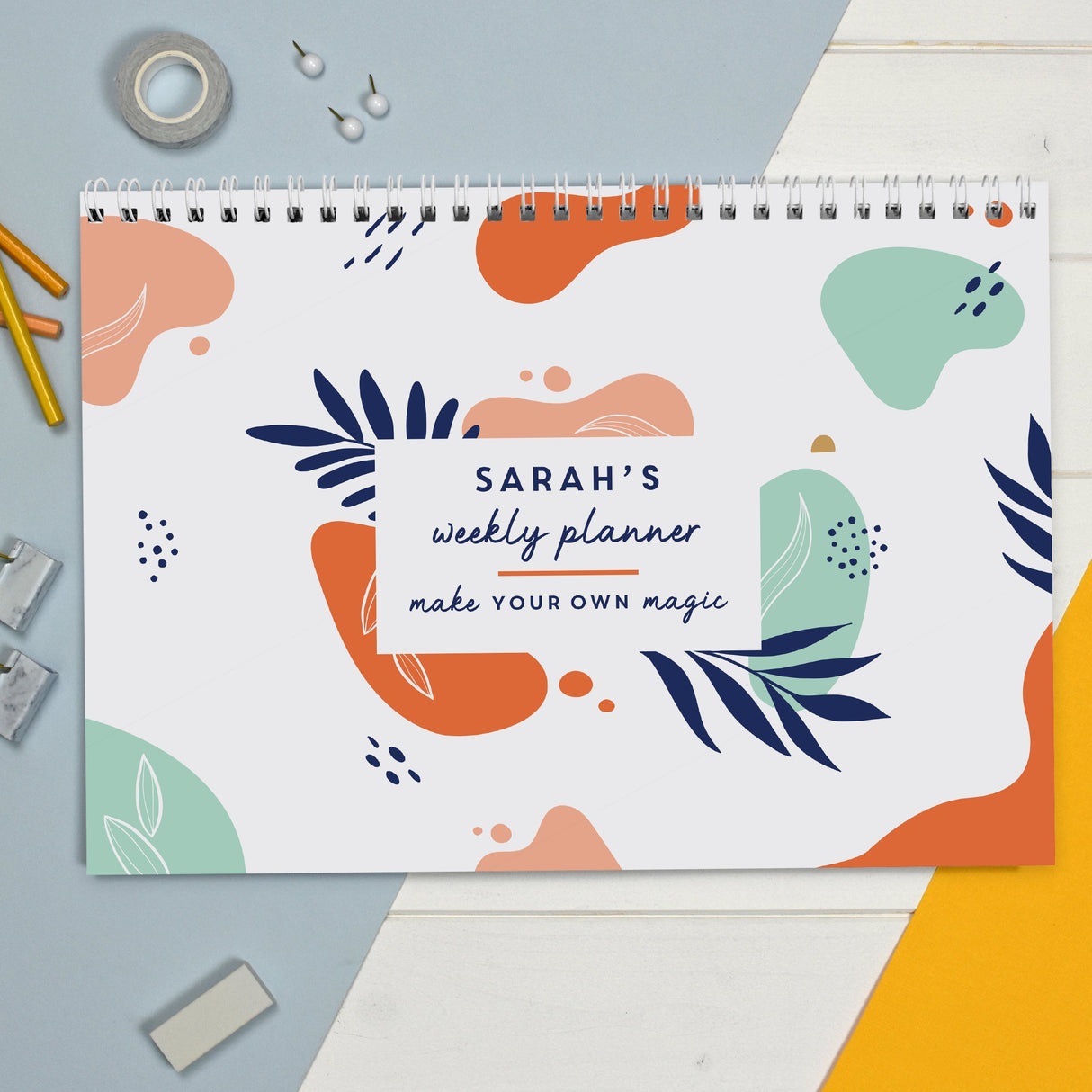 Personalised Tropical A4 Desk Planner - Shop Calendars & Planners At Gift Moments - 1