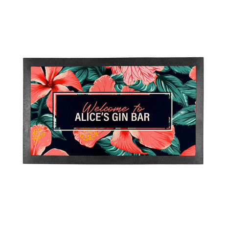 Personalised Tropical Bar Mat: 4 - Barware By Gift Moments