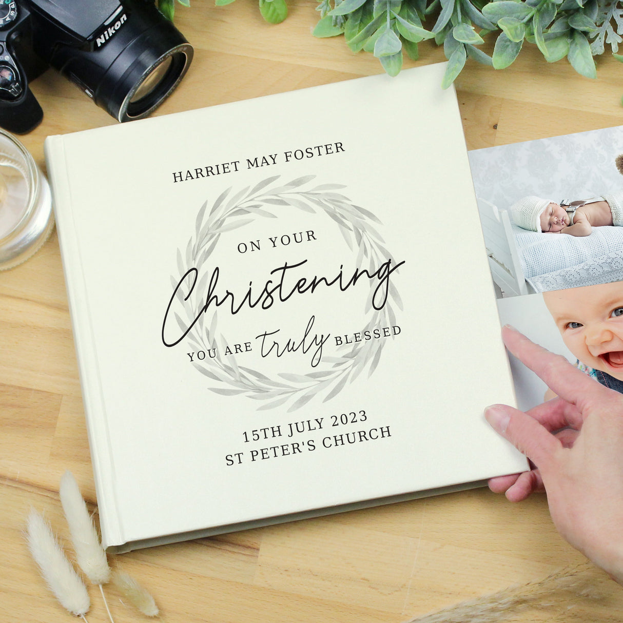 Personalised Truly Blessed Christening Square Photo Album - Shop Photo Albums At Gift Moments - 1