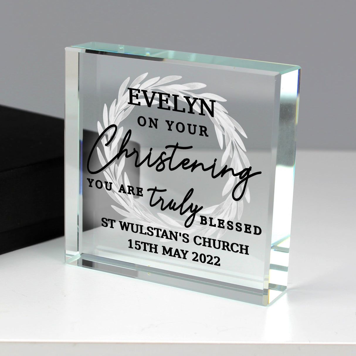 Personalised ’Truly Blessed’ Crystal Token - Shop Crystal Tokens At Gift Moments - 1