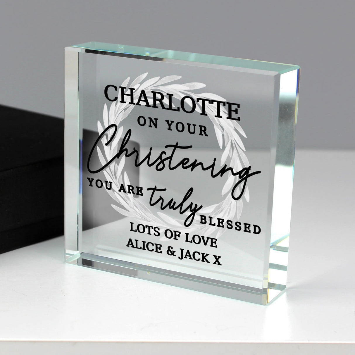Personalised ’Truly Blessed’ Crystal Token - Shop Crystal Tokens At Gift Moments - 3