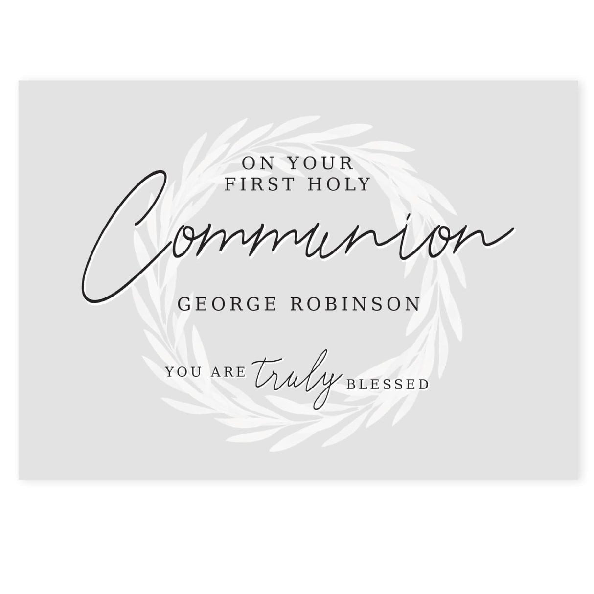 Personalised Truly Blessed First Holy Communion Card: 3 - Greeting Cards By Gift Moments