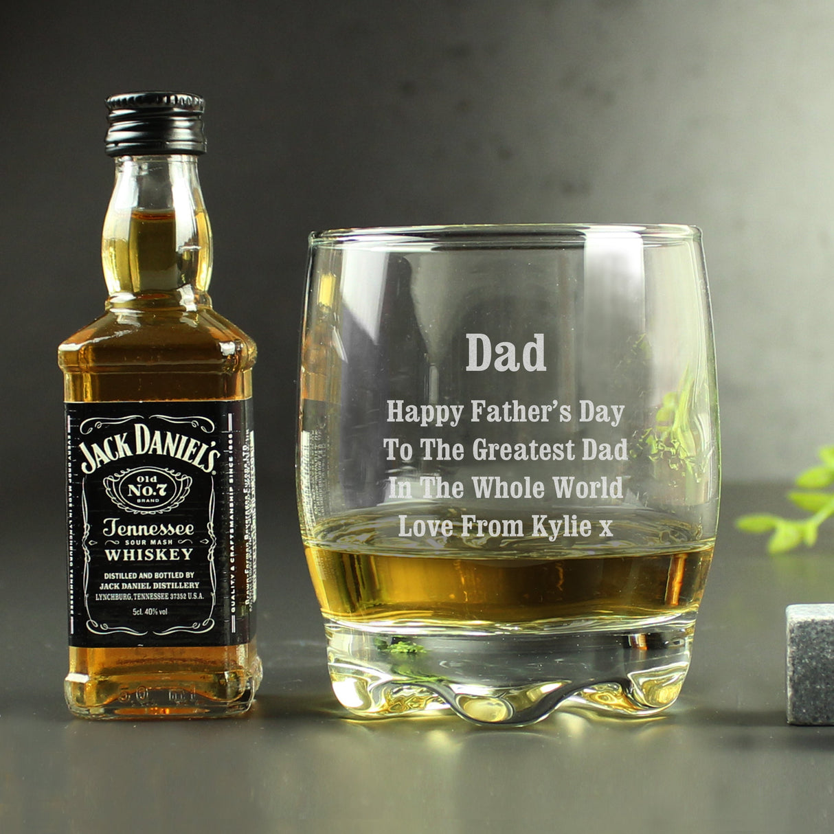 Personalised Tumbler and Whiskey Miniature Set: 3 - Alcohol Sets By Gift Moments