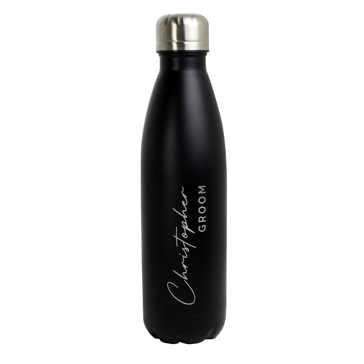 Personalised Two Lines Black Metal Insulated Drinks Bottle - Shop Water Bottles At Gift Moments - 5