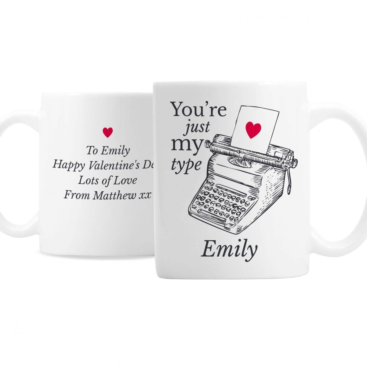Personalised Just My Type Valentines Mug: 4 - Mugs By Gift Moments