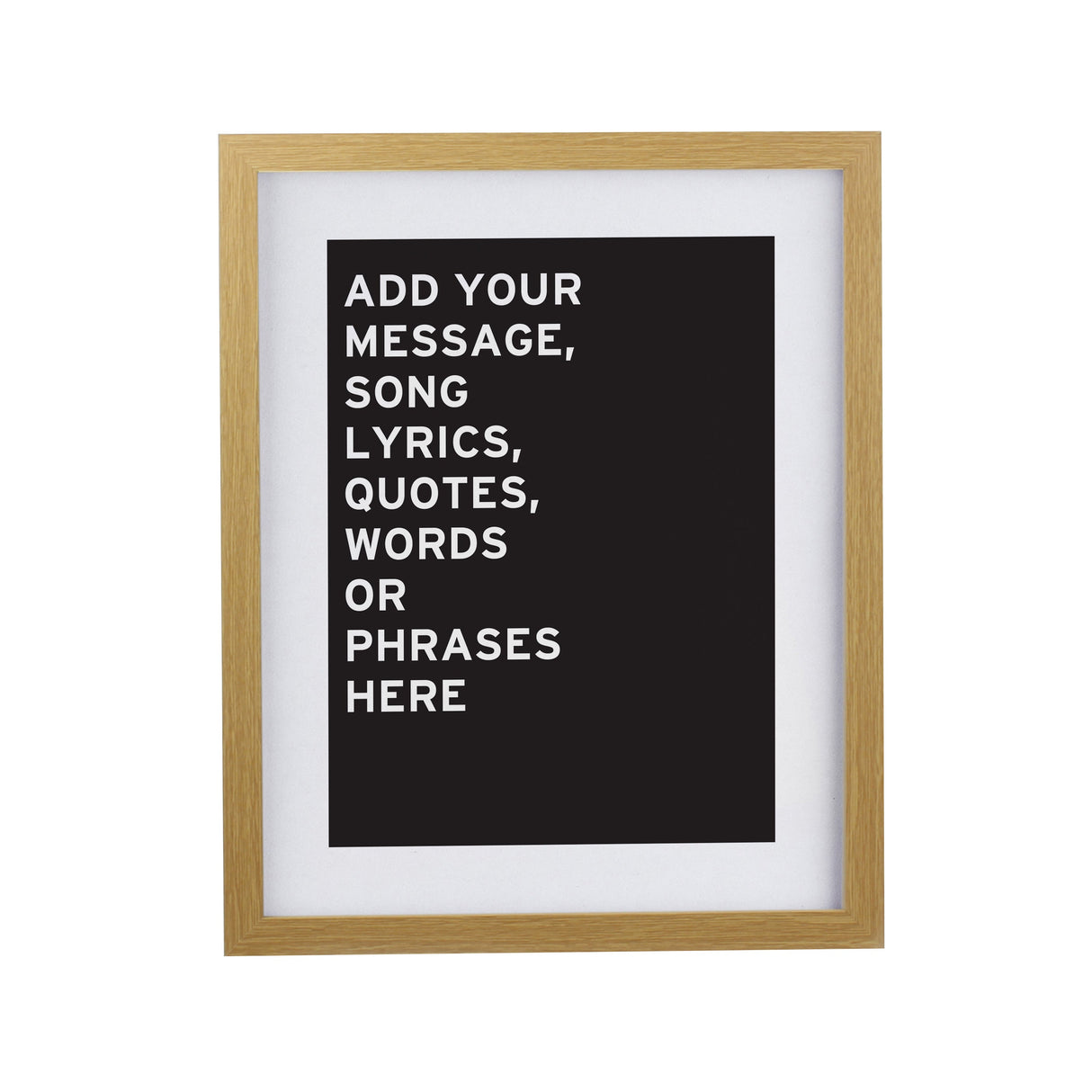Personalised Typography Framed Prints: 7 - Framed Prints By Gift Moments