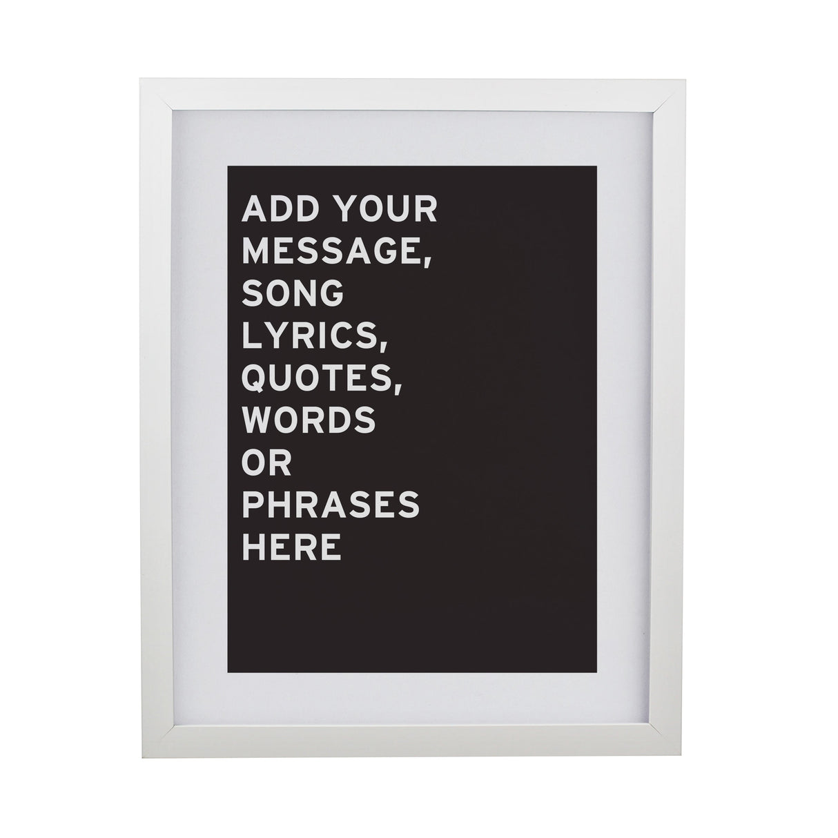Personalised Typography Framed Prints: 9 - Framed Prints By Gift Moments