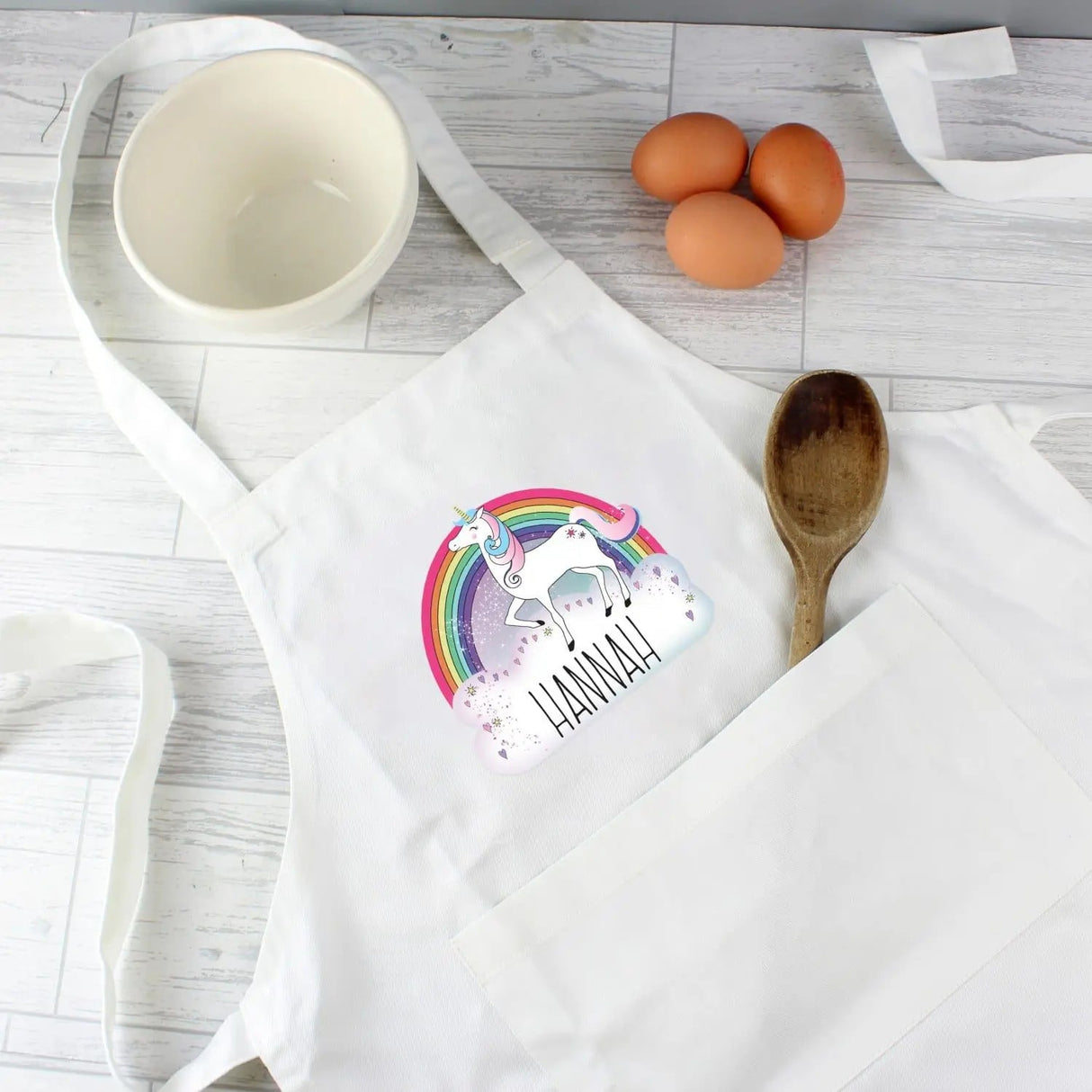 Personalised Unicorn Childrens Apron: 1 - Aprons By Gift Moments