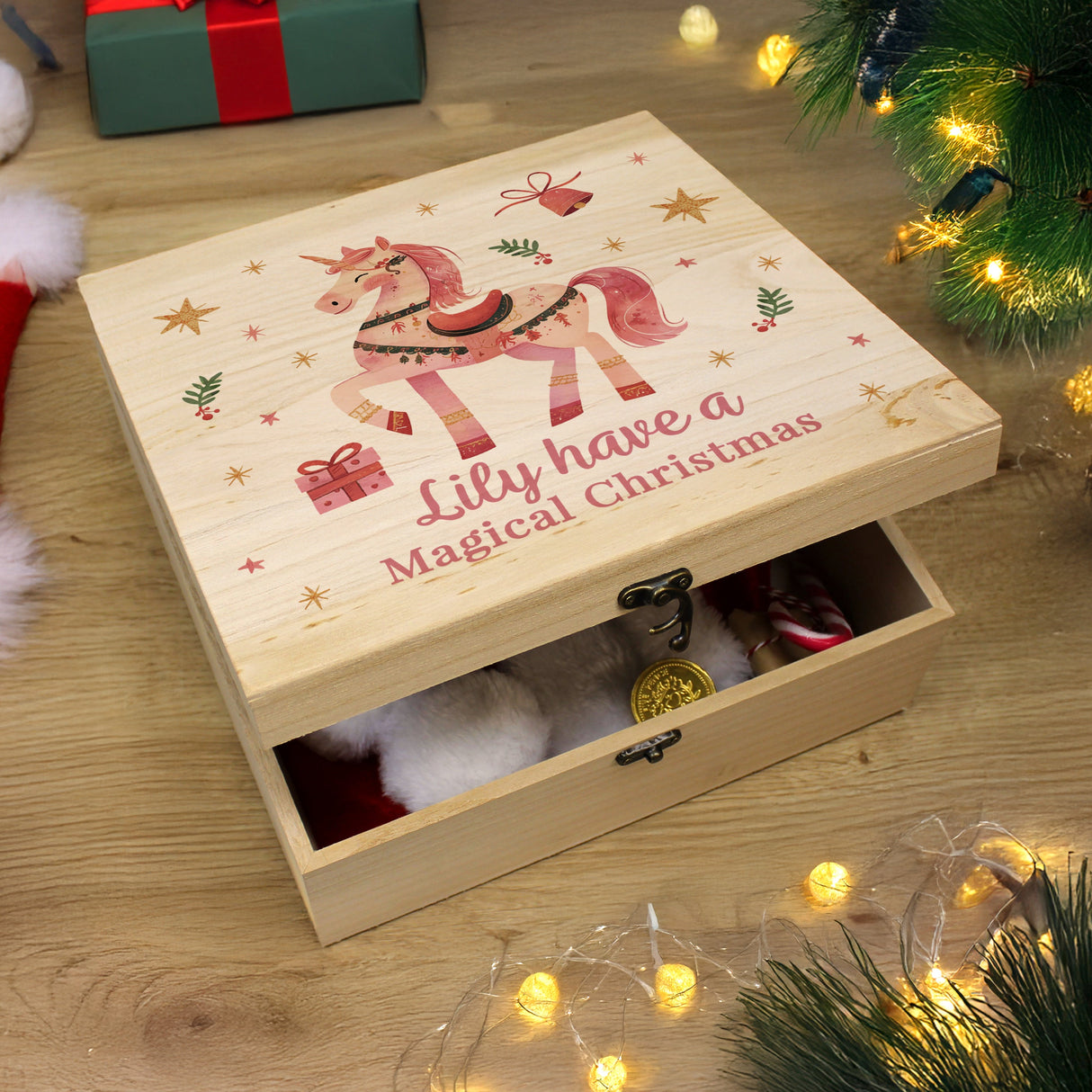 Personalised Unicorn Christmas Eve Box: 3 - Storage By Gift Moments