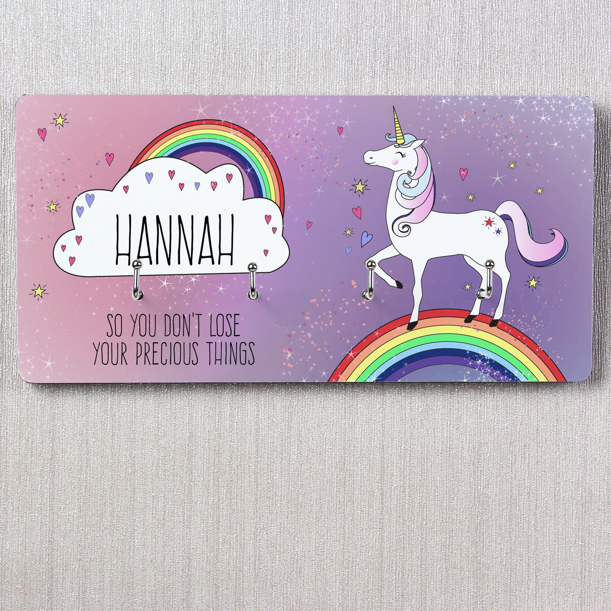 Personalised Unicorn Jewellery Hooks: 3 - Signs & Plaques By Gift Moments