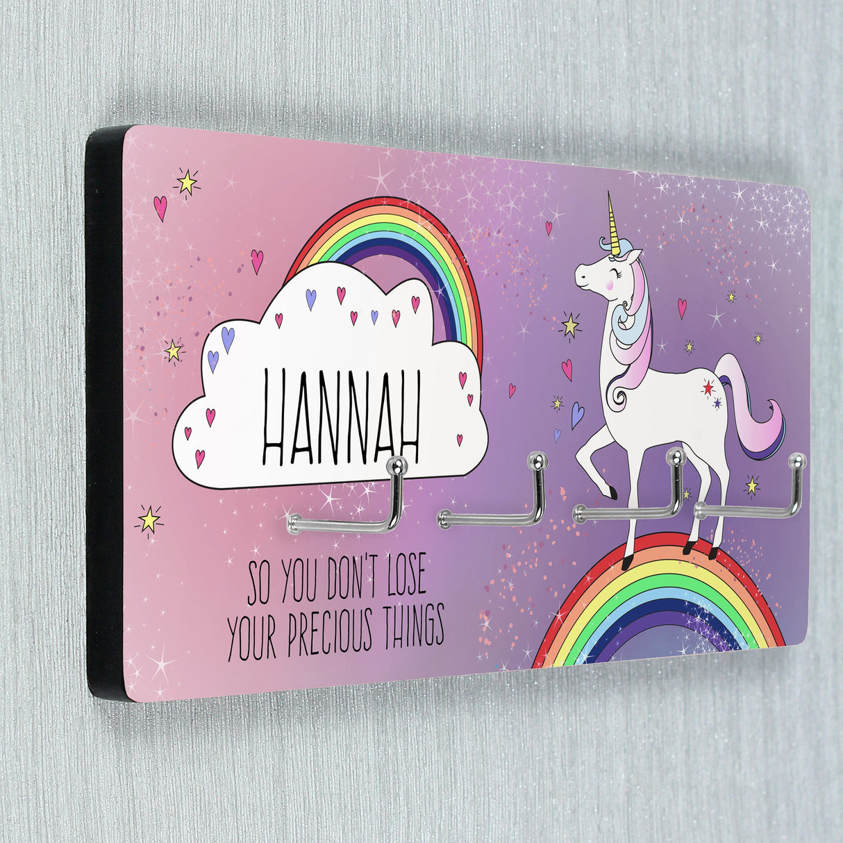 Personalised Unicorn Jewellery Hooks: 4 - Signs & Plaques By Gift Moments