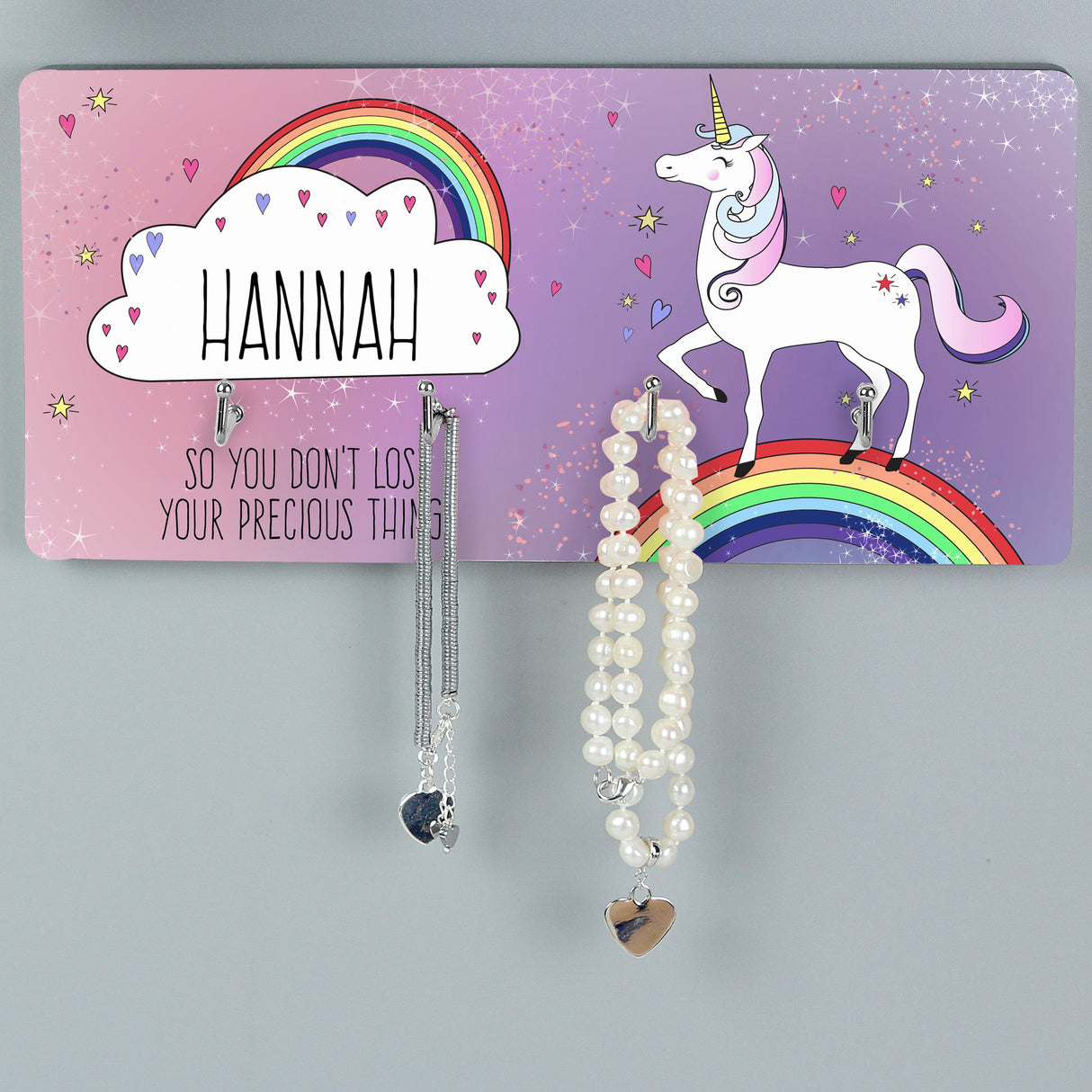 Personalised Unicorn Jewellery Hooks: 6 - Signs & Plaques By Gift Moments