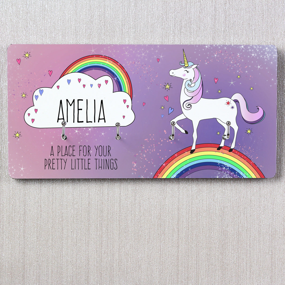 Personalised Unicorn Jewellery Hooks: 7 - Signs & Plaques By Gift Moments