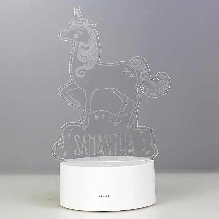 Personalised Unicorn LED Colour Changing Night Light: 2 - LED Lighting By Gift Moments