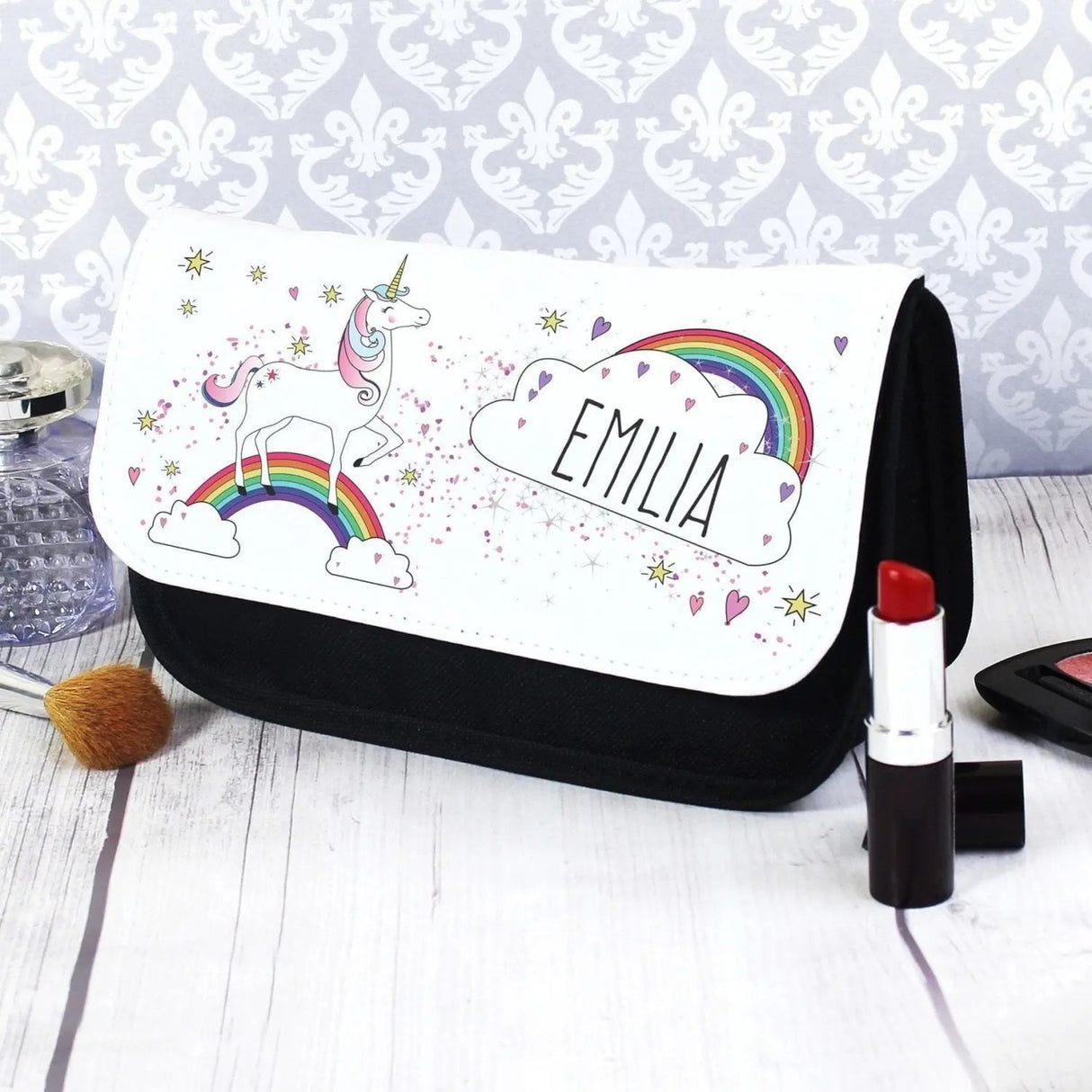 Personalised Unicorn Make Up Bag: 1 - Toiletry & Makeup Bags By Gift Moments