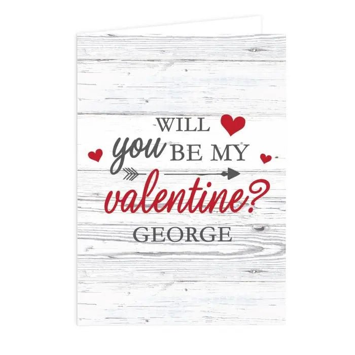 Personalised Be My Valentine Card: 3 - Greeting Cards By Gift Moments