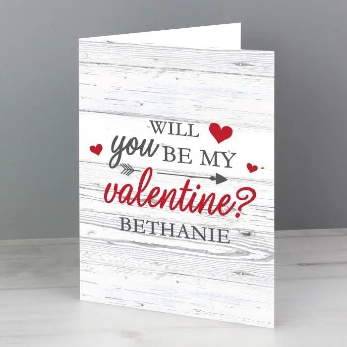 Personalised Be My Valentine Card: 5 - Greeting Cards By Gift Moments