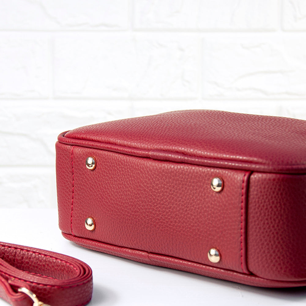 Personalised Vegan Leather Crossbody Bag in Red - Shop Bags & Purses At Gift Moments - 5