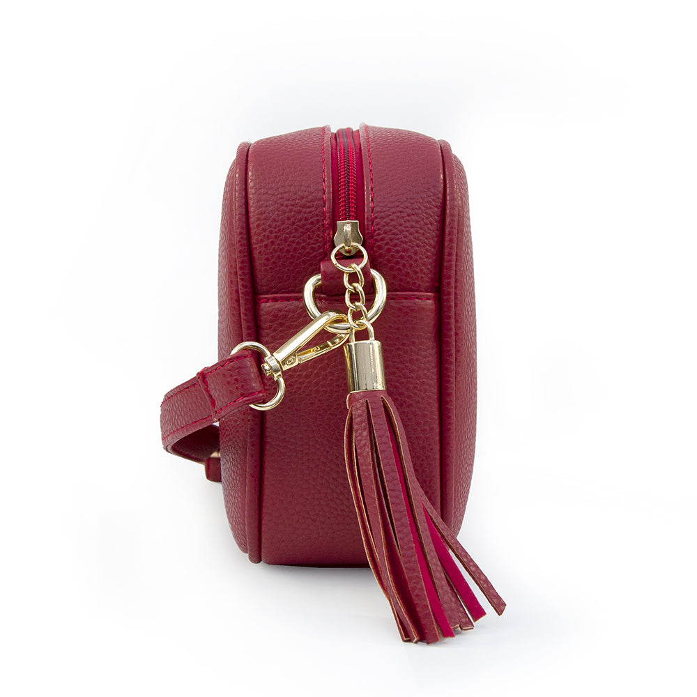 Personalised Vegan Leather Crossbody Bag in Red - Shop Bags & Purses At Gift Moments - 4