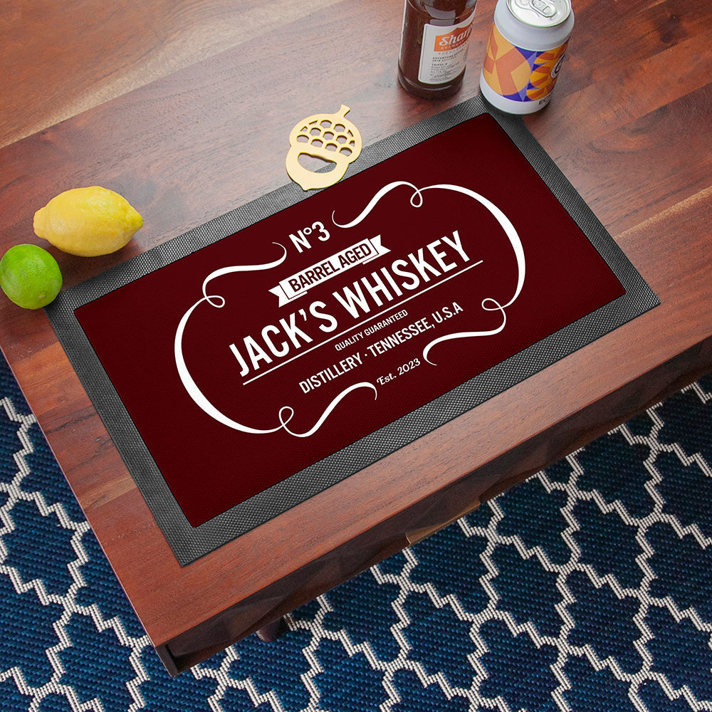 Personalised Vintage Whiskey Bar Mats: 7 - Barware By Gift Moments