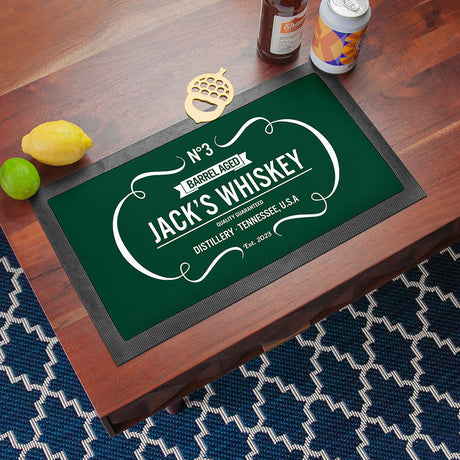 Personalised Vintage Whiskey Bar Mats: 8 - Barware By Gift Moments