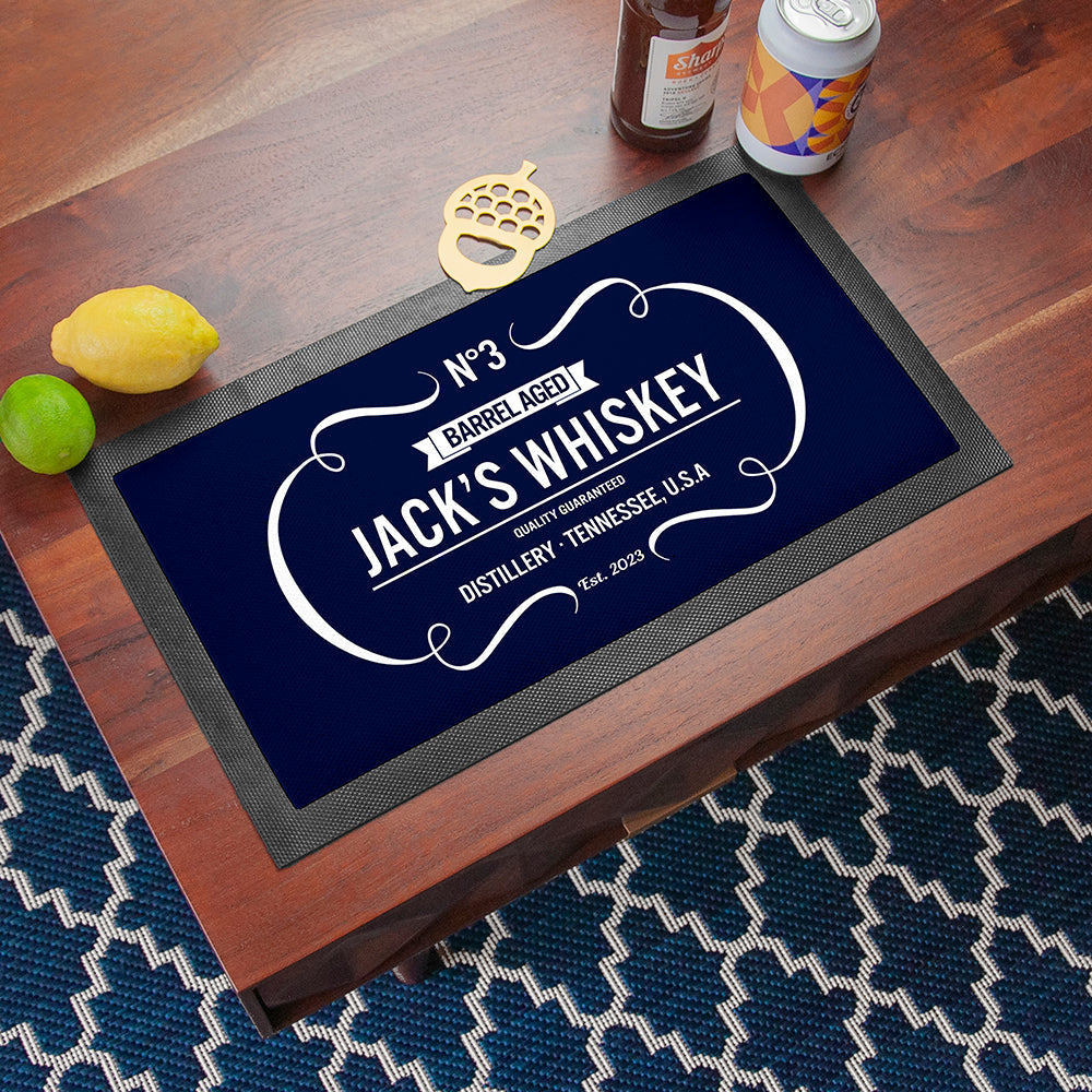 Personalised Vintage Whiskey Bar Mats: 9 - Barware By Gift Moments