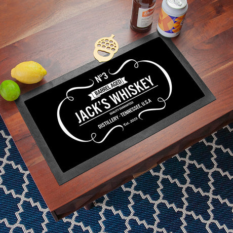 Personalised Vintage Whiskey Bar Mats: 6 - Barware By Gift Moments