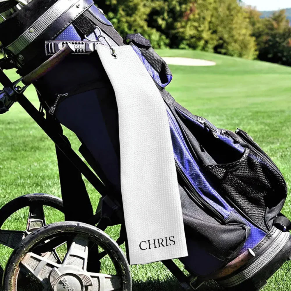 Personalised Waffle Golf Towel - Shop Golf Towels At Gift Moments - 1