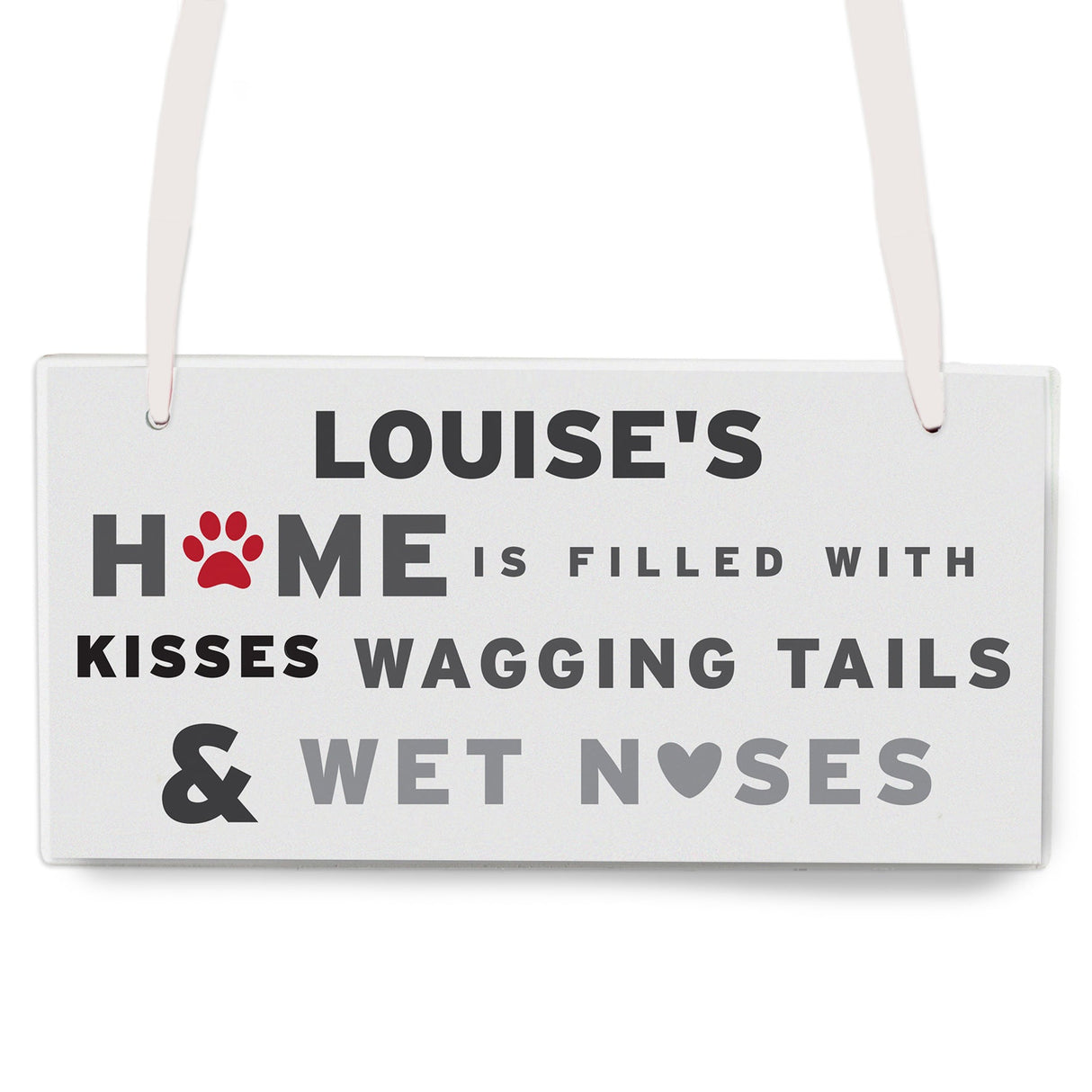Personalised ’Wagging Tails’ Dog Wooden Sign: 3 - Signs & Plaques By Gift Moments