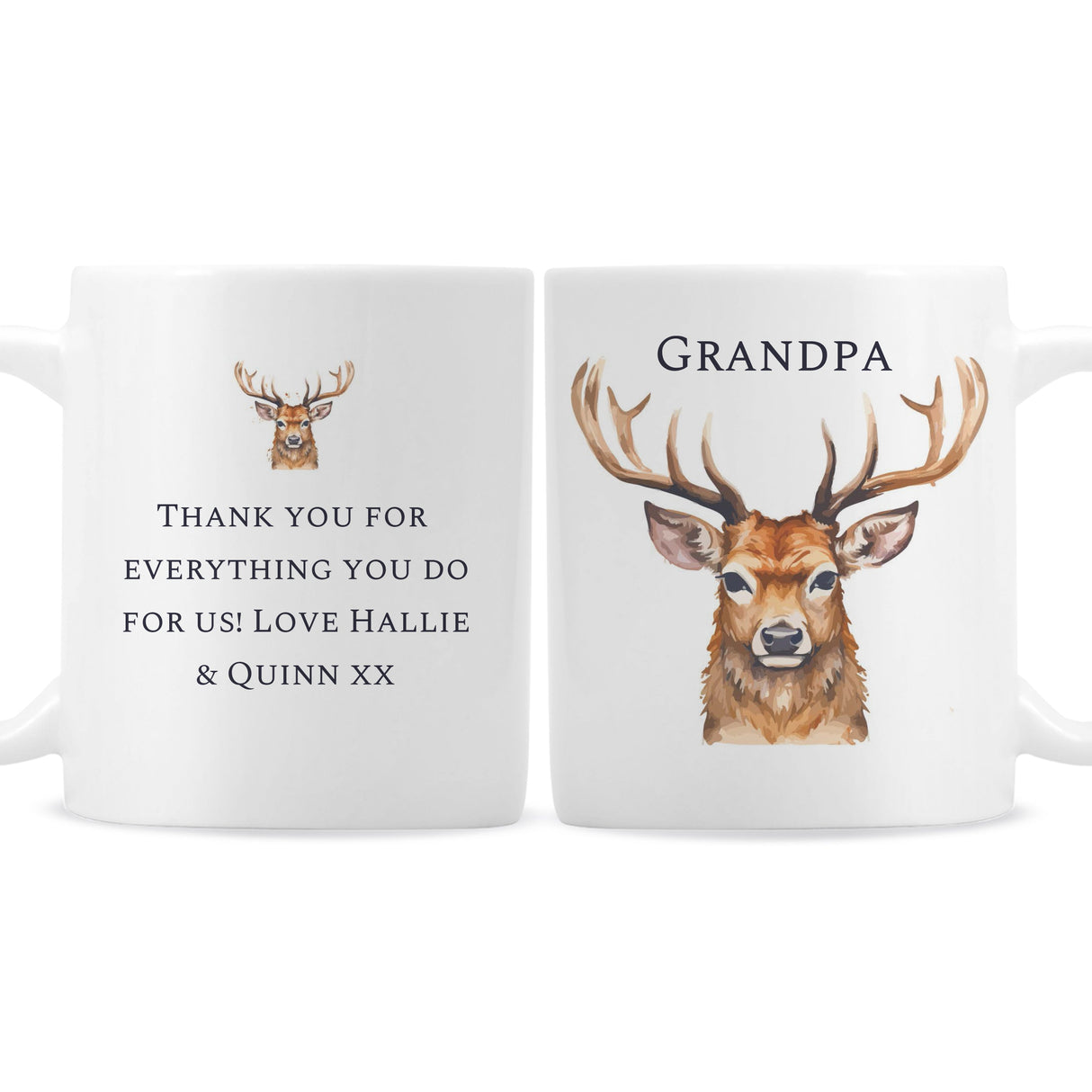 Personalised Watercolour Stag Mug: 5 - Mugs By Gift Moments
