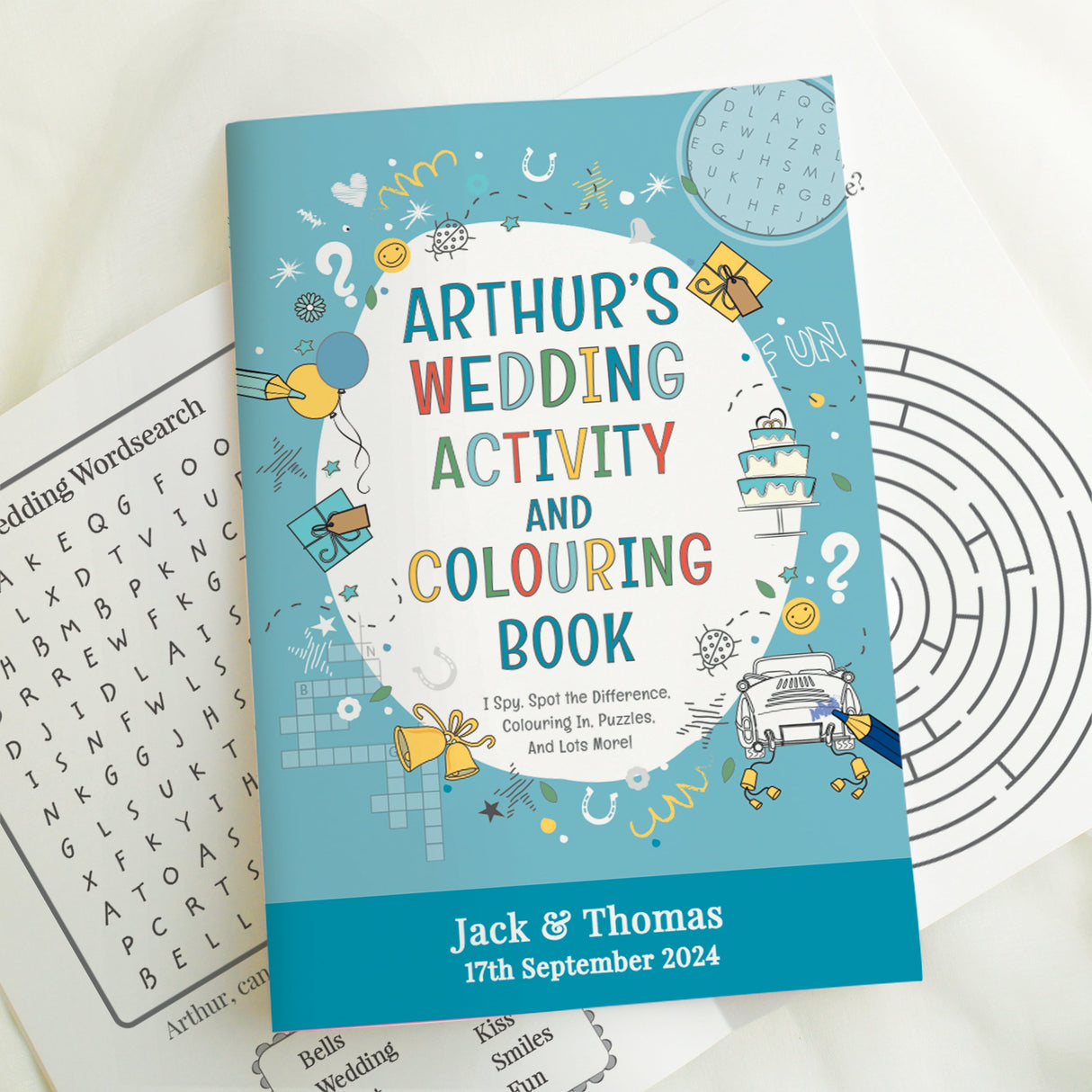 Personalised Wedding Activity Book for Boys - Shop Books At Gift Moments - 1